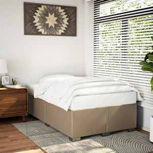 Posteljni okvir kapučino 120x200 cm umetno usnje