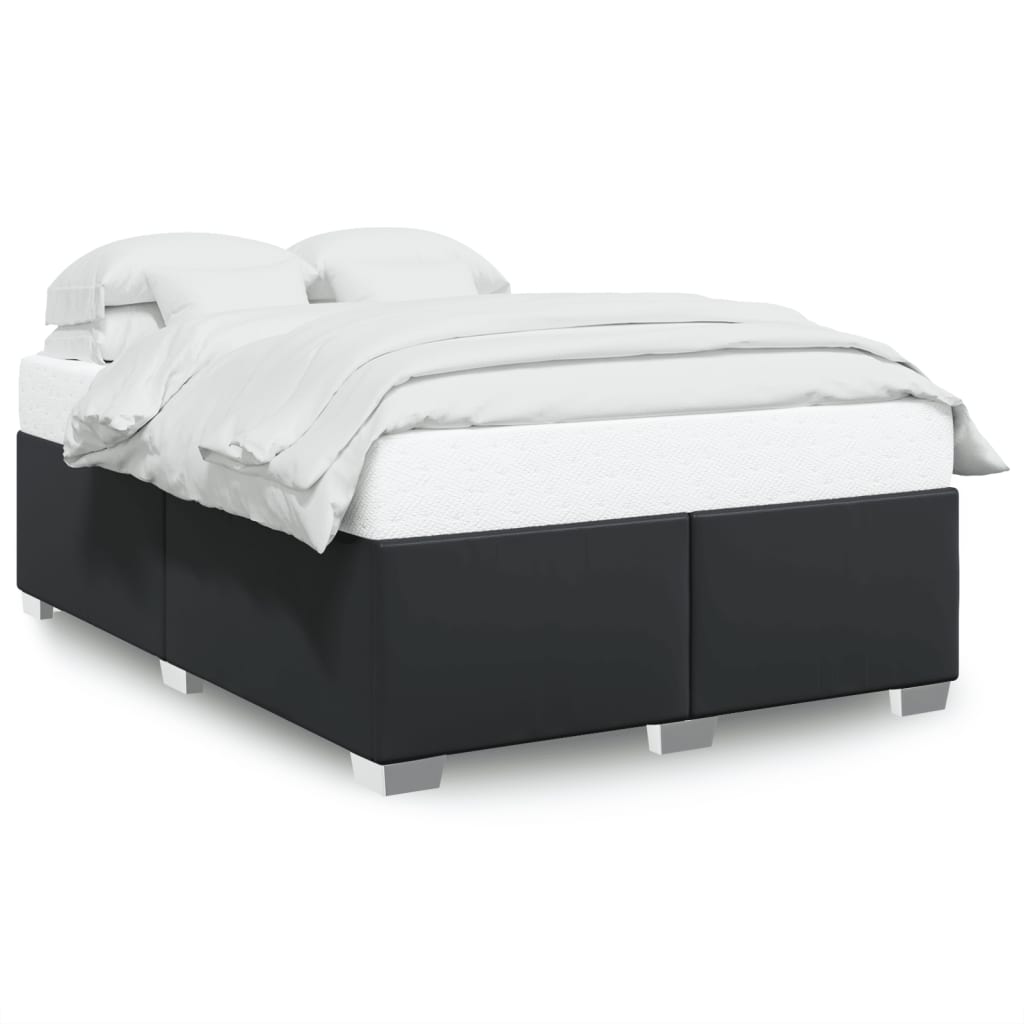vidaXL Bedframe kunstleer zwart 140x200 cm, foto 3