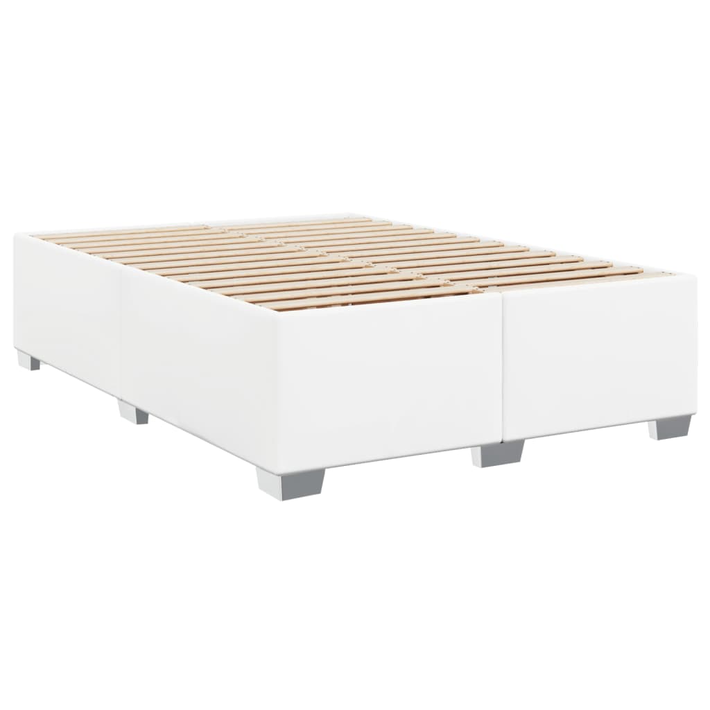vidaXL Bedframe kunstleer wit 140x200 cm afbeelding