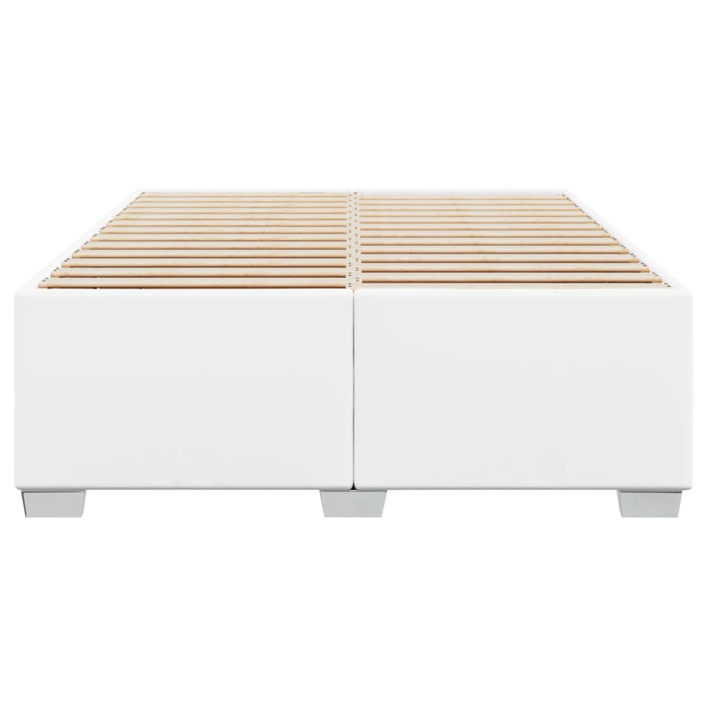 vidaXL Bedframe kunstleer wit 140x200 cm, foto 4