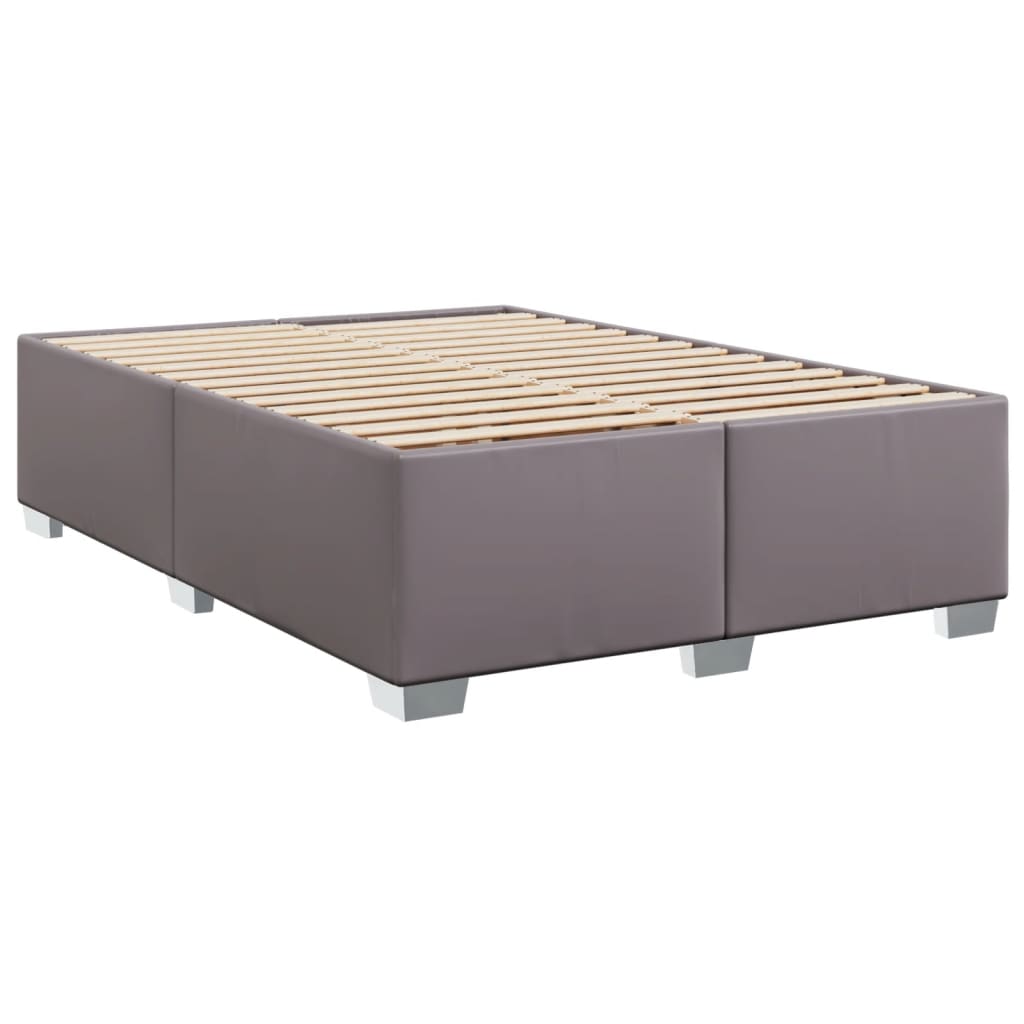 vidaXL Bedframe kunstleer grijs 140x200 cm, foto 2