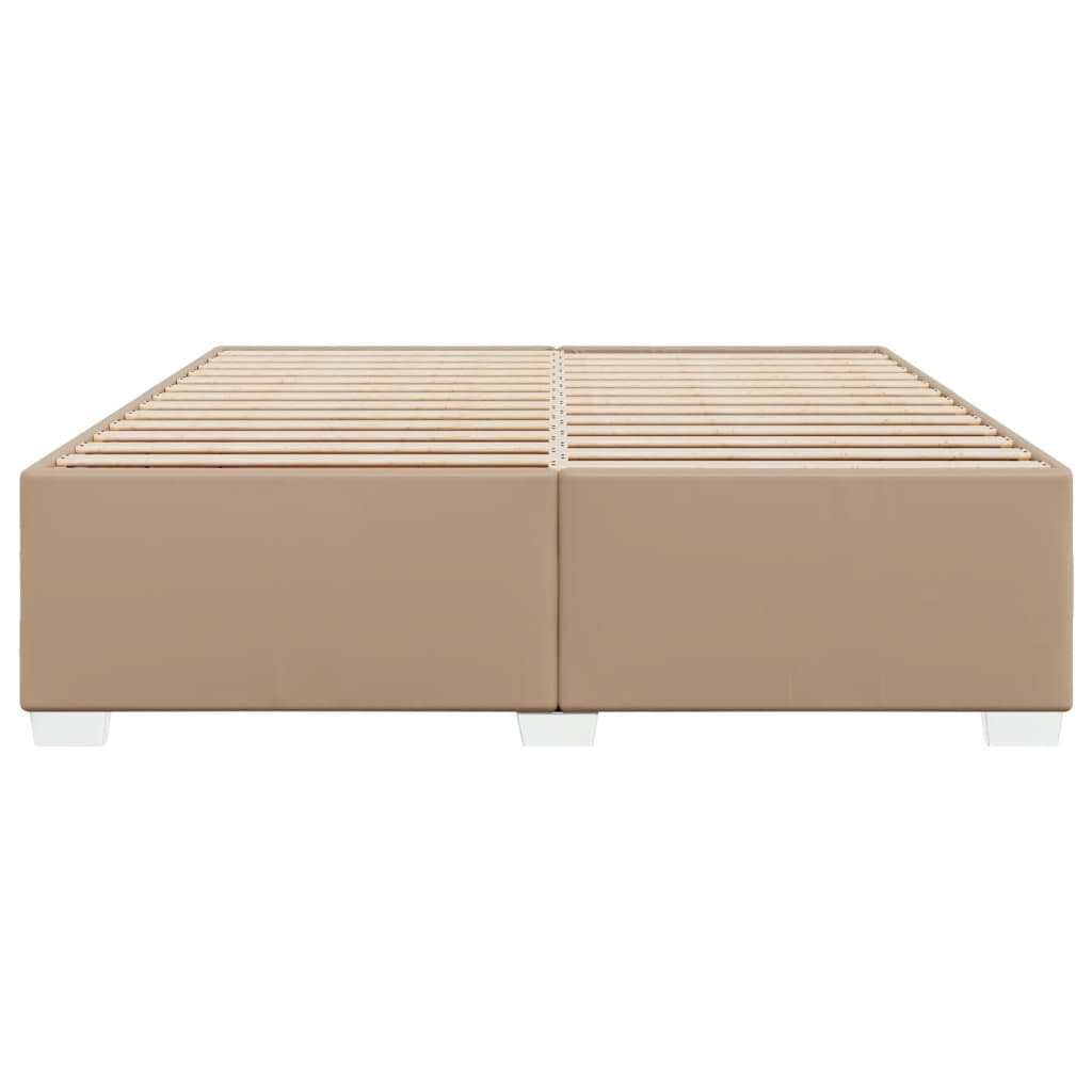vidaXL Bedframe kunstleer cappuccinokleurig 180x200 cm bruin, foto 4