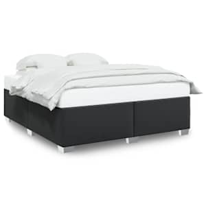 Rám postele černá 200 x 200 cm umělá kůže - obrázek 2