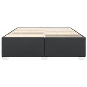 Rám postele černá 200 x 200 cm umělá kůže - obrázek 4
