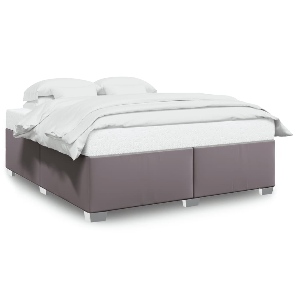 vidaXL Bedframe kunstleer grijs 200x200 cm, foto 3