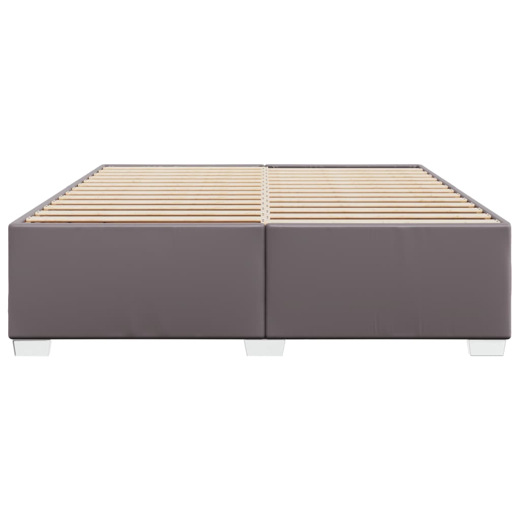 vidaXL Bedframe kunstleer grijs 200x200 cm, foto 4