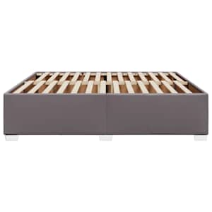 Rám postele šedá 200 x 200 cm umělá kůže - obrázek 5