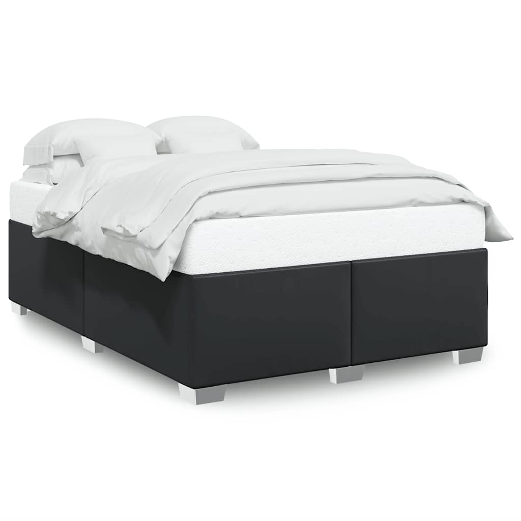 vidaXL Bedframe zonder matras Zwart Volledig Kunstleer, foto 3
