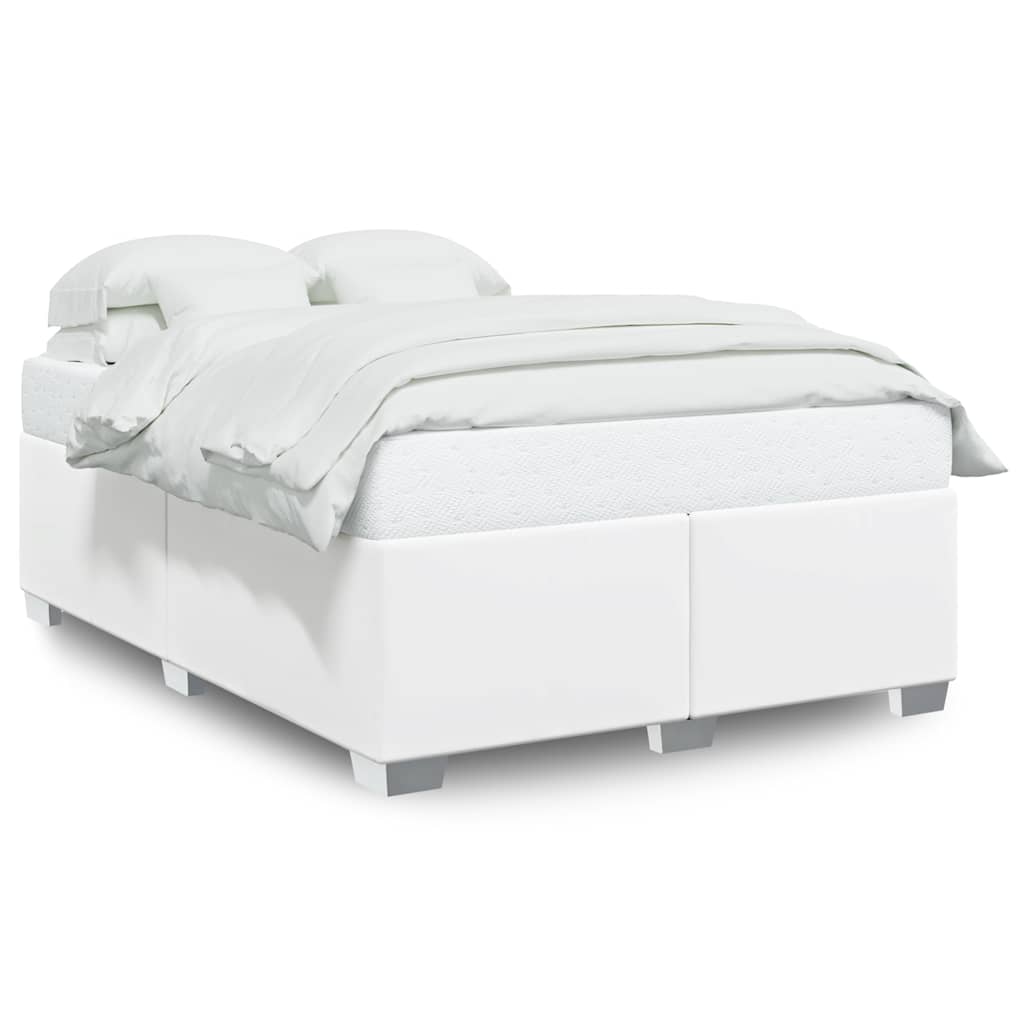 vidaXL Bedframe zonder matras Wit Volledig Kunstleer, foto 3