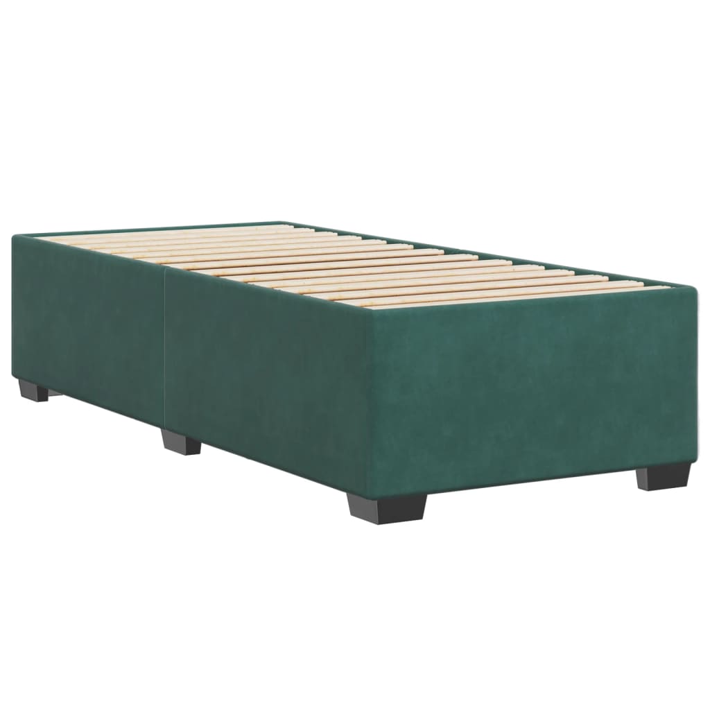 vidaXL Bedframe zonder matras 80x200 cm fluweel donkergroen afbeelding