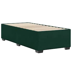 Rám postele bez matrace tmavě zelená 80 x 200 cm samet - obrázek 3