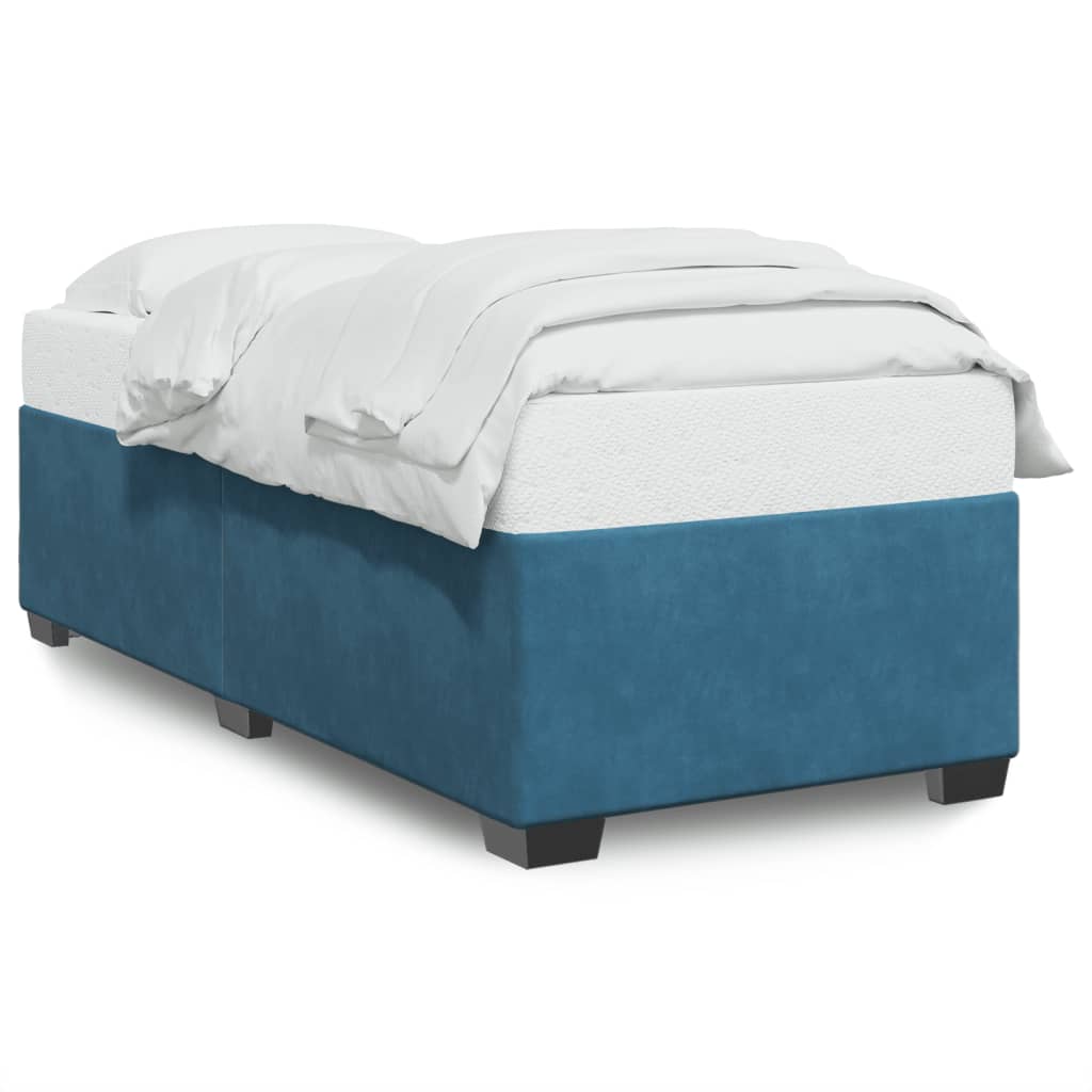 vidaXL Cadru de pat, albastru, 80x200 cm, catifea