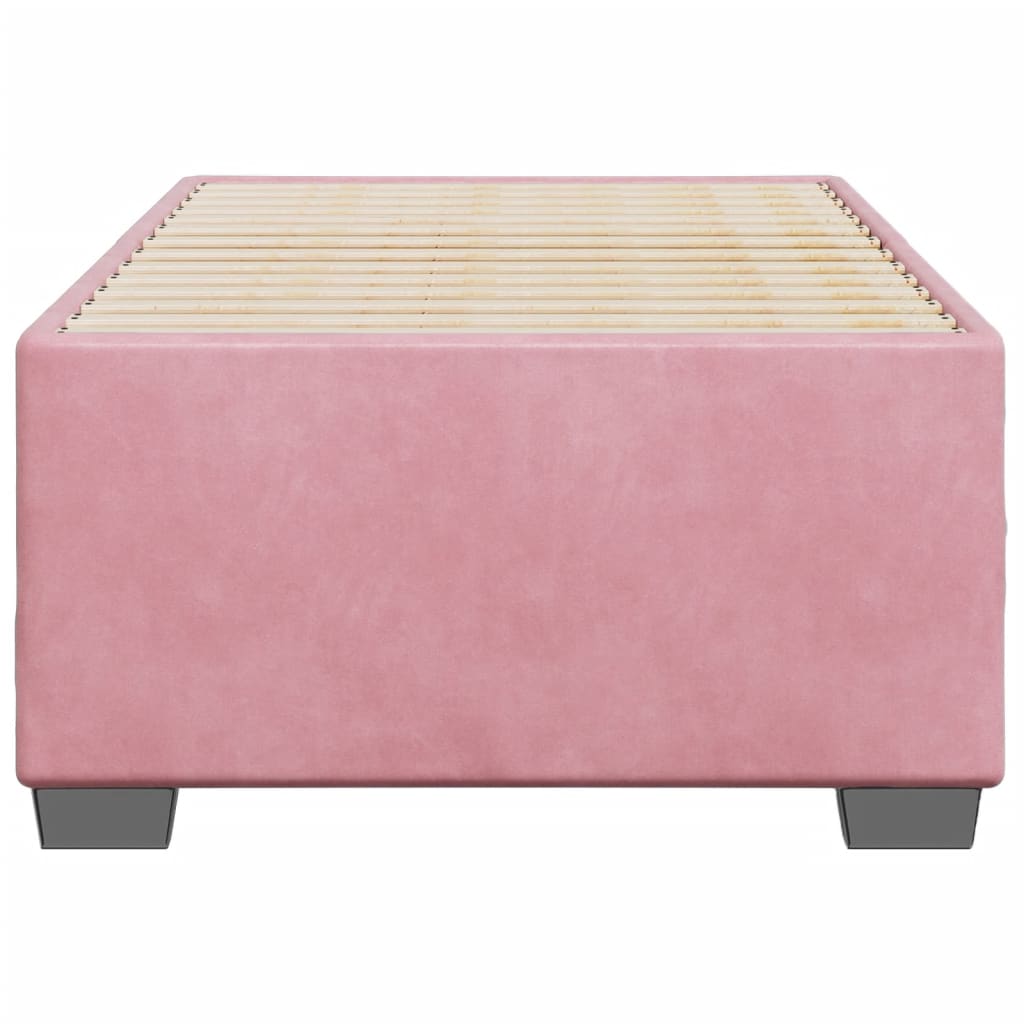 vidaXL Bedframe fluweel roze 80x200 cm, foto 4