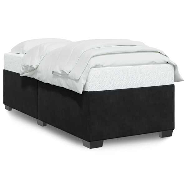 vidaXL voodiraam, must, 90x190 cm, samet