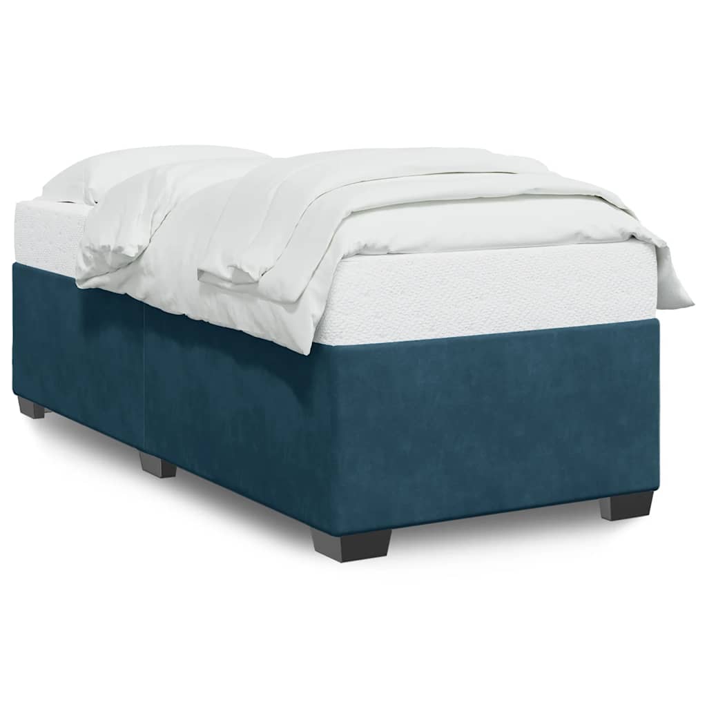 E-shop vidaXL Rám postele modrá 90x190 cm zamat