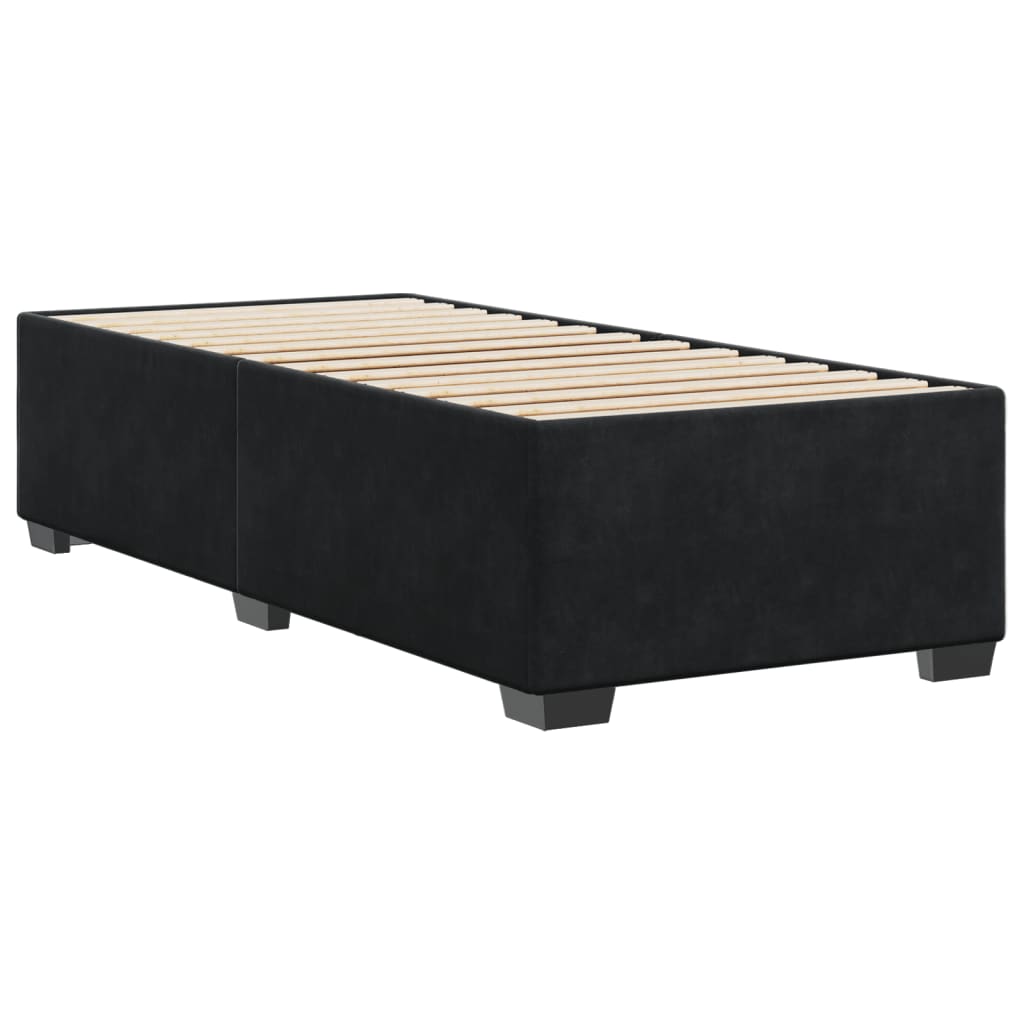 vidaXL Bedframe fluweel zwart 90x200 cm afbeelding