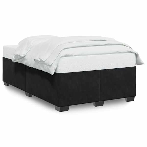 vidaXL voodiraam ilma madratsiga, must, 120x190 cm, samet