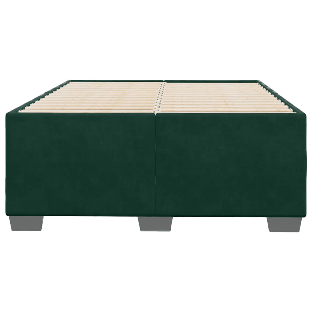 vidaXL Bedframe zonder matras 120x190 cm fluweel donkergroen groen, foto 4