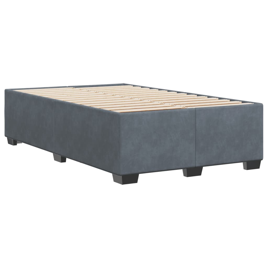 vidaXL Bedframe zonder matras 120x200 cm fluweel donkergrijs afbeelding