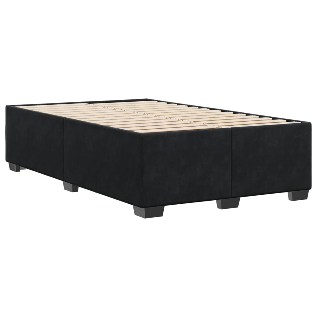 vidaXL Bedframe zonder matras 120x200 cm fluweel zwart afbeelding