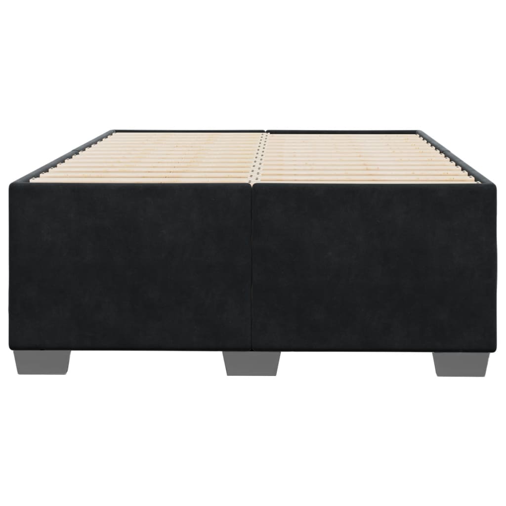 vidaXL Bedframe zonder matras 120x200 cm fluweel zwart, foto 4