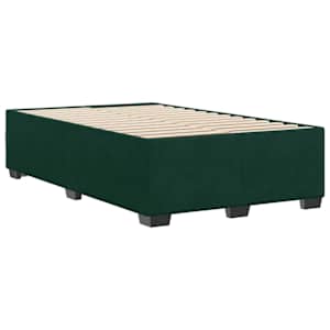 Rám postele bez matrace tmavě zelená 120 x 200 cm samet - obrázek 6