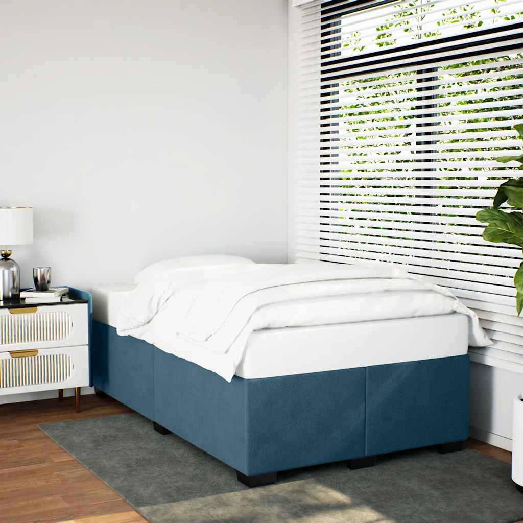 vidaXL Cadru de pat, albastru, 120x200 cm, catifea