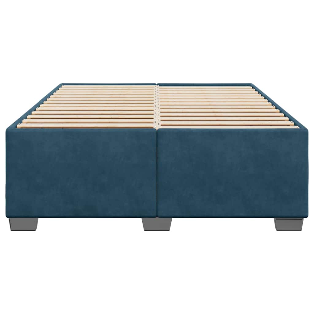 vidaXL Bedframe fluweel blauw 140x200 cm, foto 4