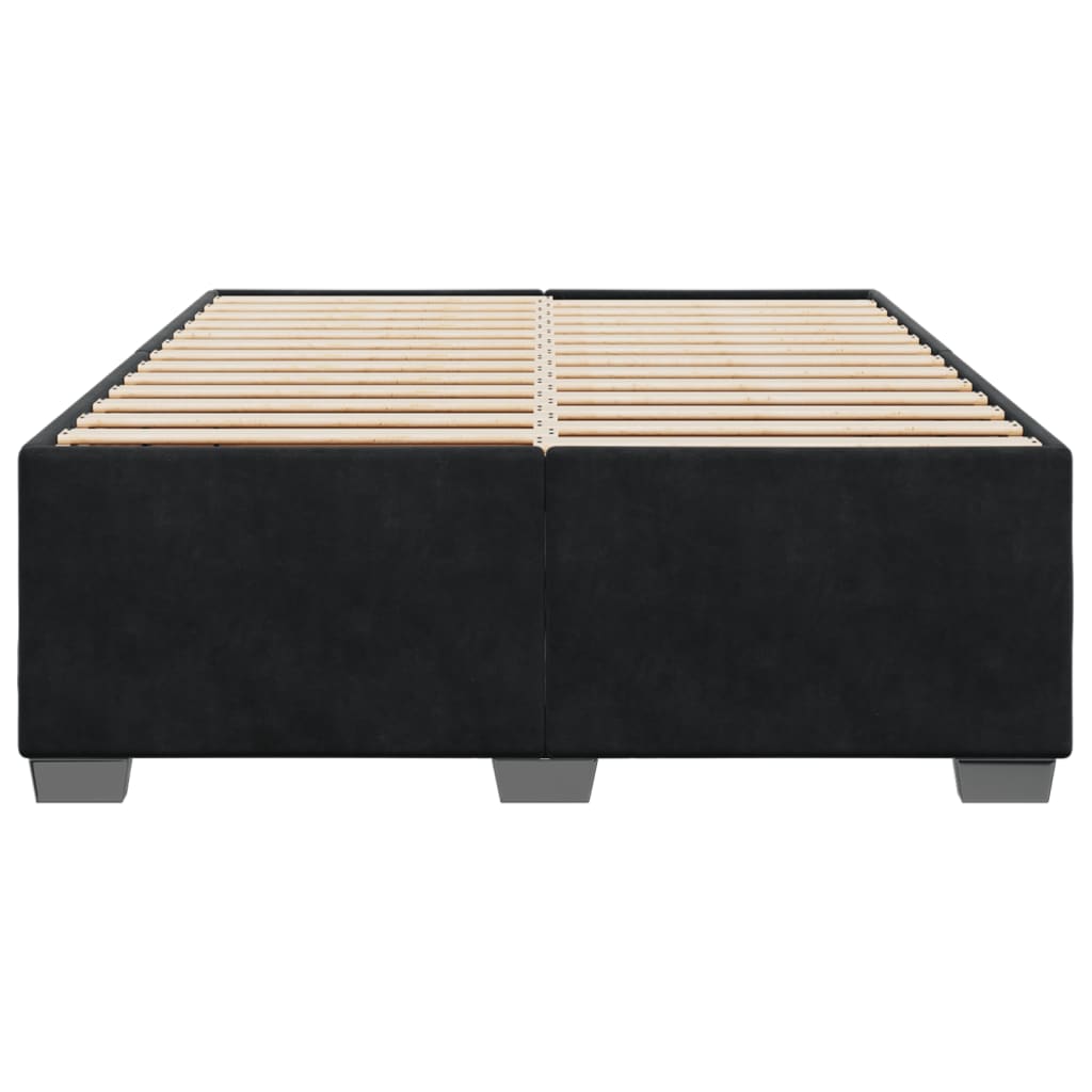 vidaXL Bedframe zonder matras 160x200 cm fluweel zwart, foto 4
