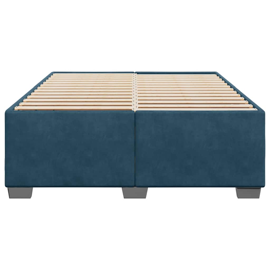 vidaXL Bedframe fluweel blauw 160x200 cm, foto 4