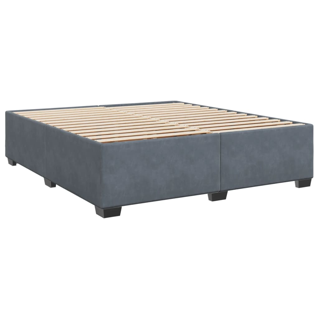 vidaXL Bedframe zonder matras 180x200 cm fluweel donkergrijs afbeelding