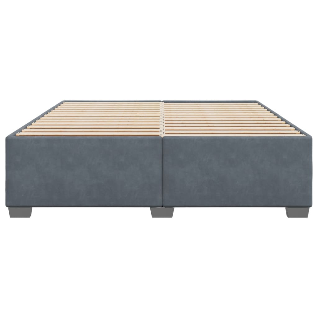vidaXL Bedframe zonder matras 180x200 cm fluweel donkergrijs grijs, foto 4
