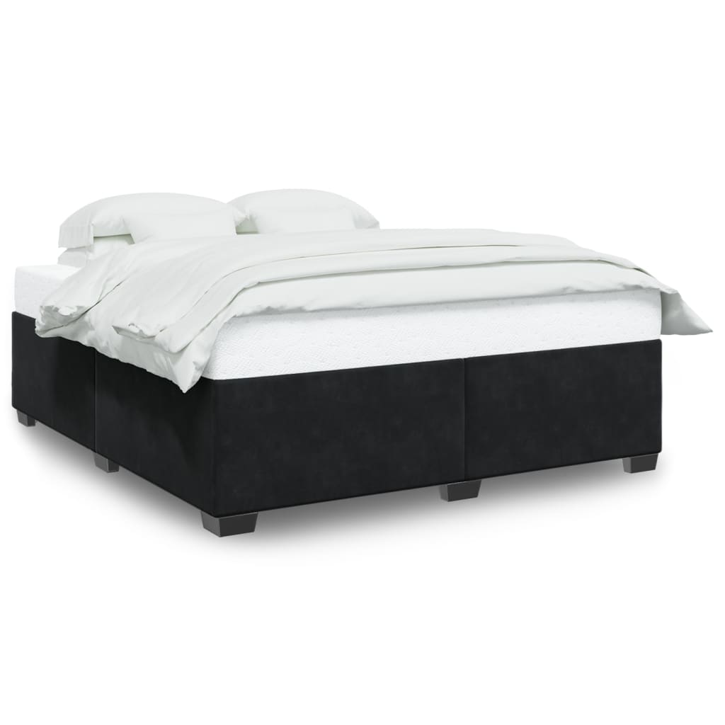 vidaXL Bedframe zonder matras 200x200 cm fluweel zwart, foto 3