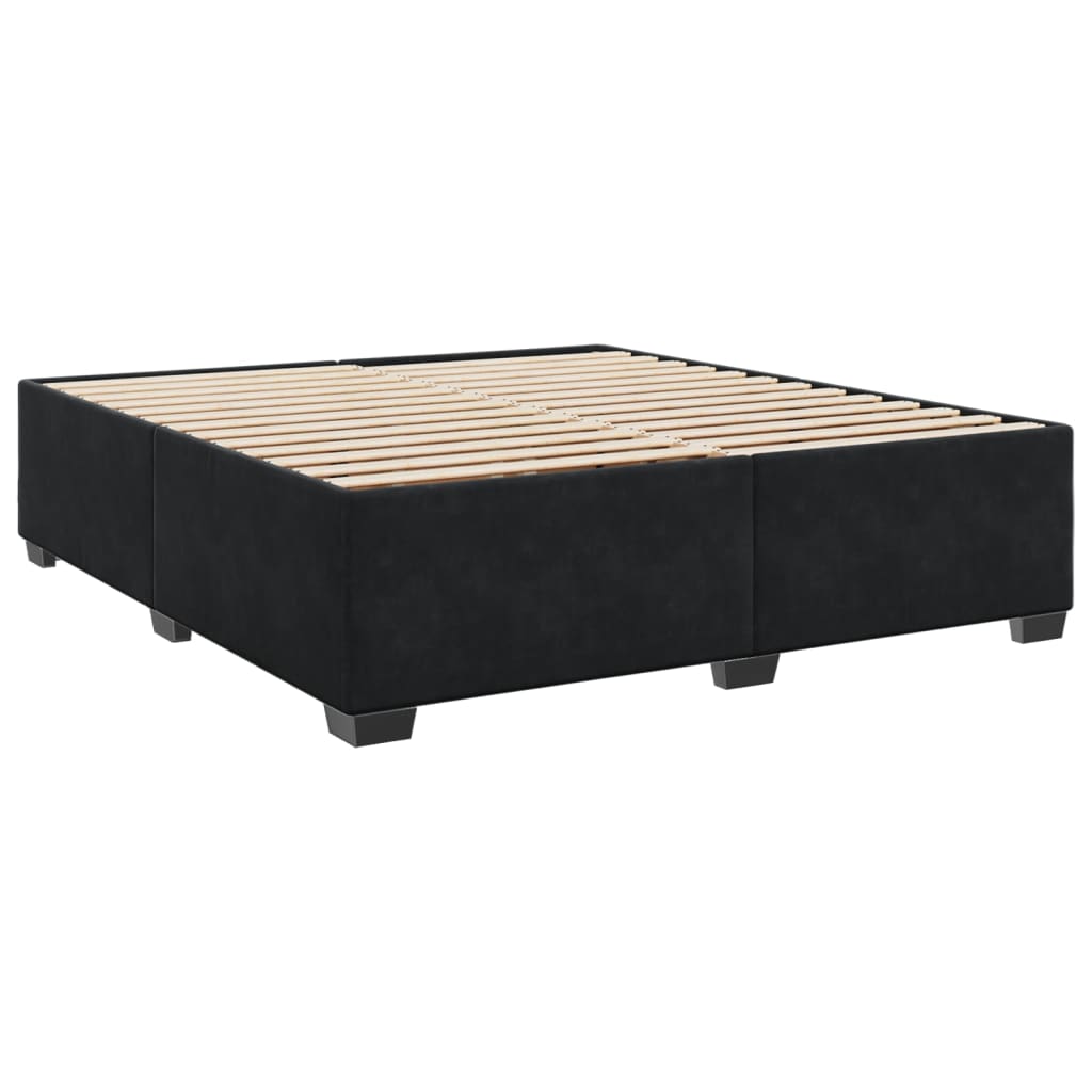 vidaXL Bedframe zonder matras 200x200 cm fluweel zwart afbeelding