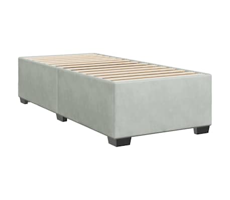 vidaXL Cadre de lit sans matelas gris clair velours