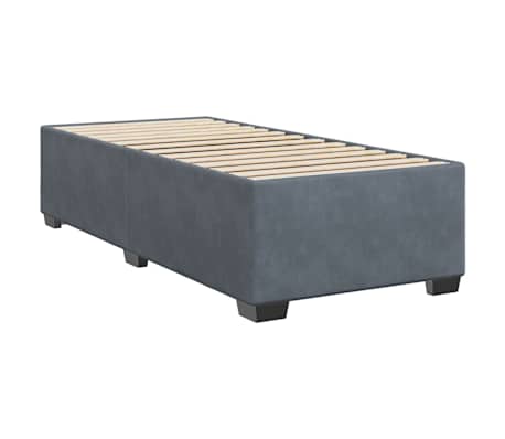 vidaXL Bed Frame without Mattress Dark Grey&nbsp;Twin Velvet
