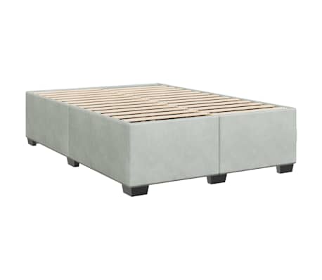 vidaXL Bed Frame without Mattress Light Grey&nbsp;Queen Velvet