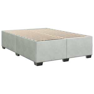 vidaXL Bed Frame without Mattress Light Grey&nbsp;Queen Velvet