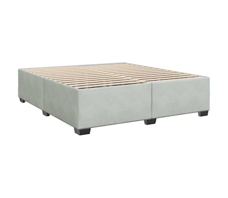 vidaXL Bed Frame without Mattress Light Grey&nbsp;California King Velvet