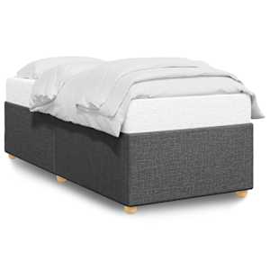 Rám postele bez matrace tmavě šedá 80 x 200 cm textil - obrázek 2