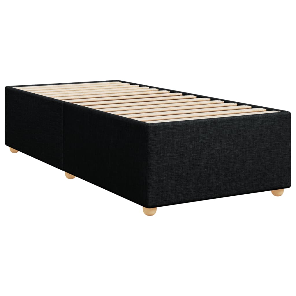 vidaXL Bedframe zonder matras 80x200 cm stof zwart afbeelding