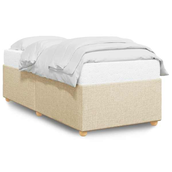 vidaXL Voodiraam ilma Madratsikreemita 80x200 cm Kangas