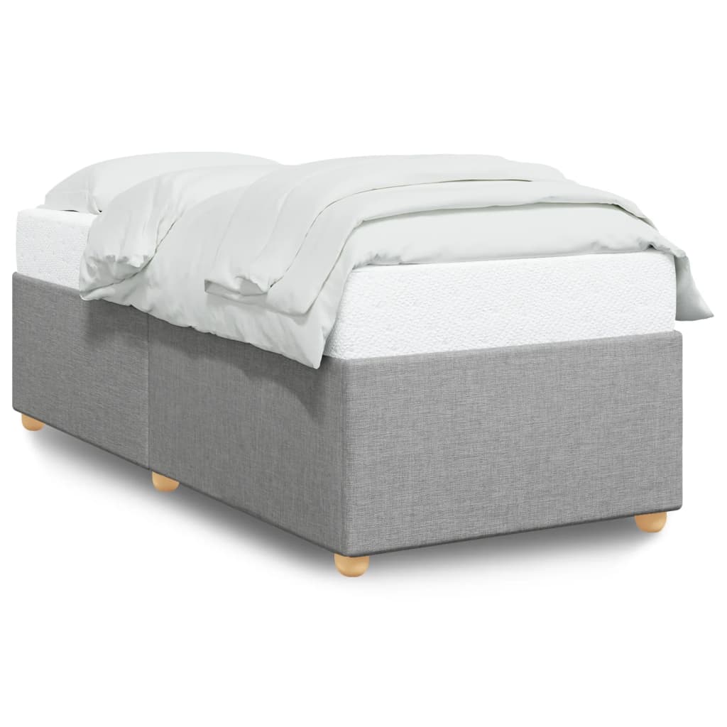 vidaXL Bedframe zonder matras 90x190 cm stof lichtgrijs grijs, foto 3