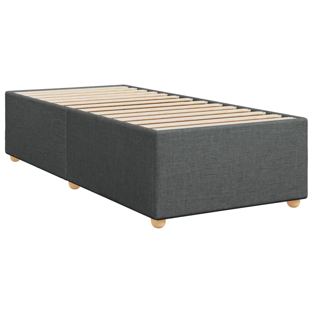 vidaXL Bedframe zonder matras 90x190 cm stof donkergrijs afbeelding