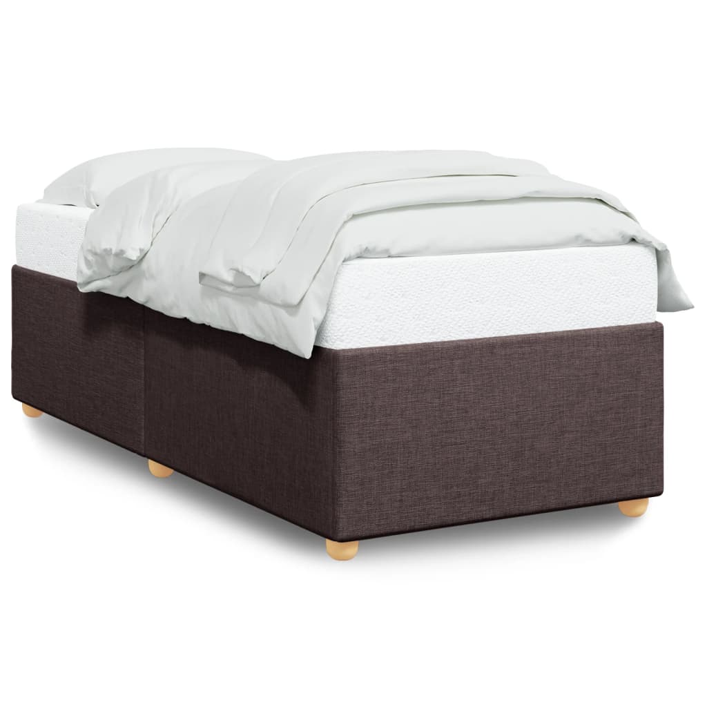 vidaXL Bedframe zonder matras 90x190 cm stof donkerbruin bruin, foto 3