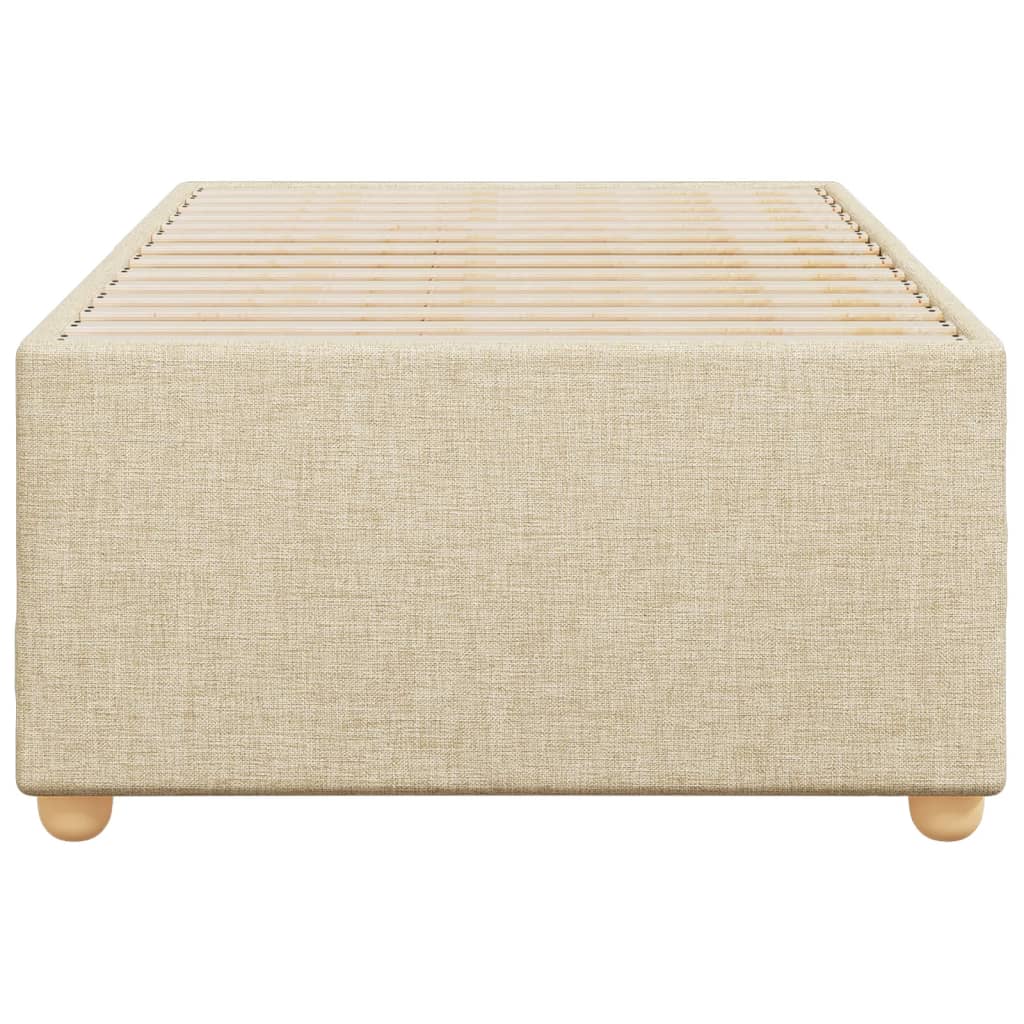 vidaXL Bedframe zonder matras 90x190 cm stof crèmekleurig, foto 4