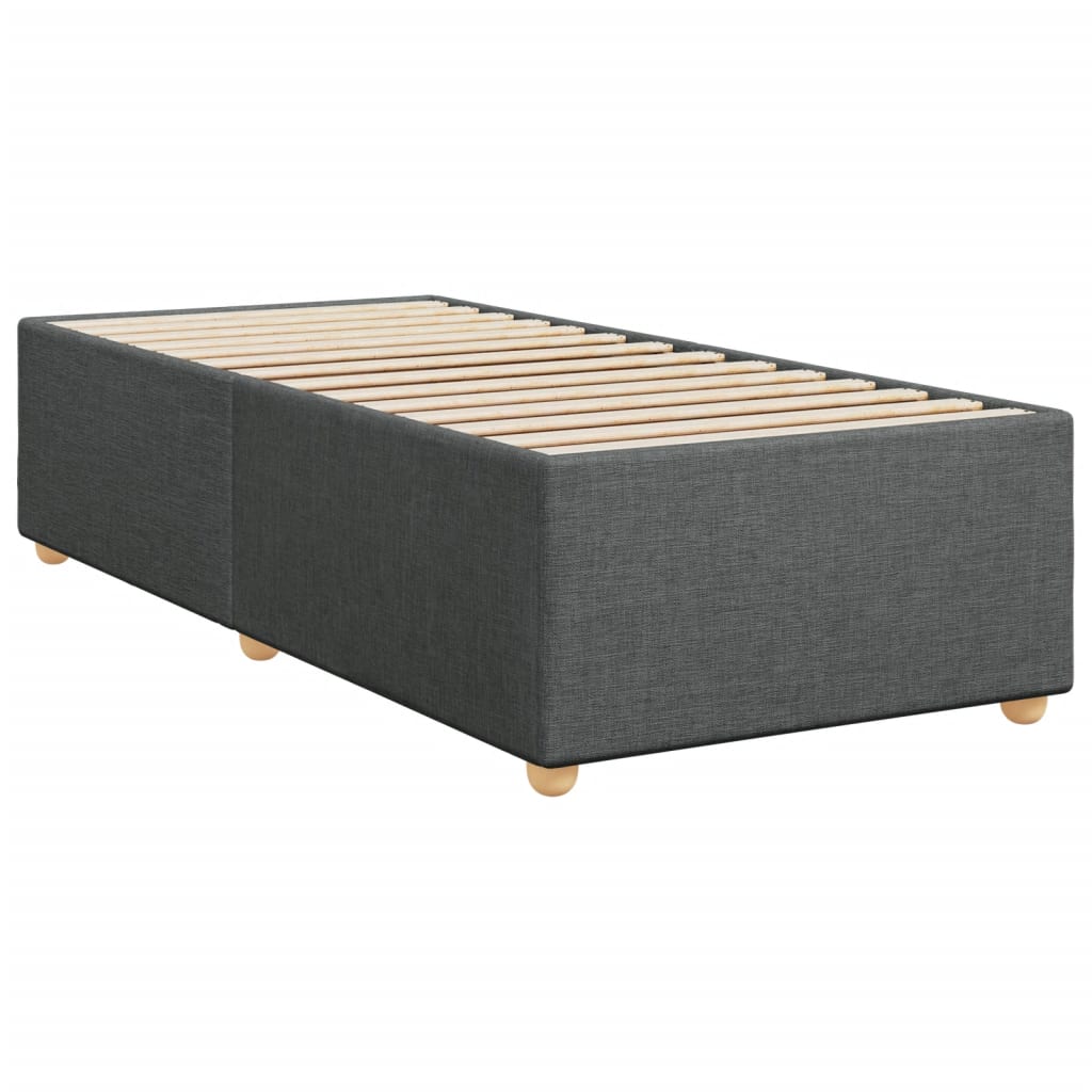 vidaXL Bedframe zonder matras 90x200 cm stof donkergrijs afbeelding