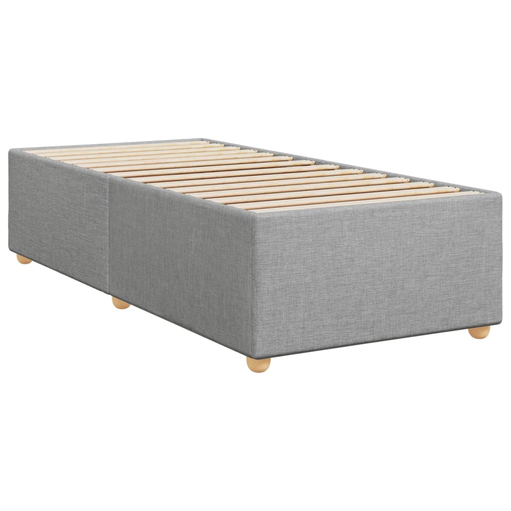 vidaXL Bedframe zonder matras 100x200 cm stof lichtgrijs grijs, foto 2