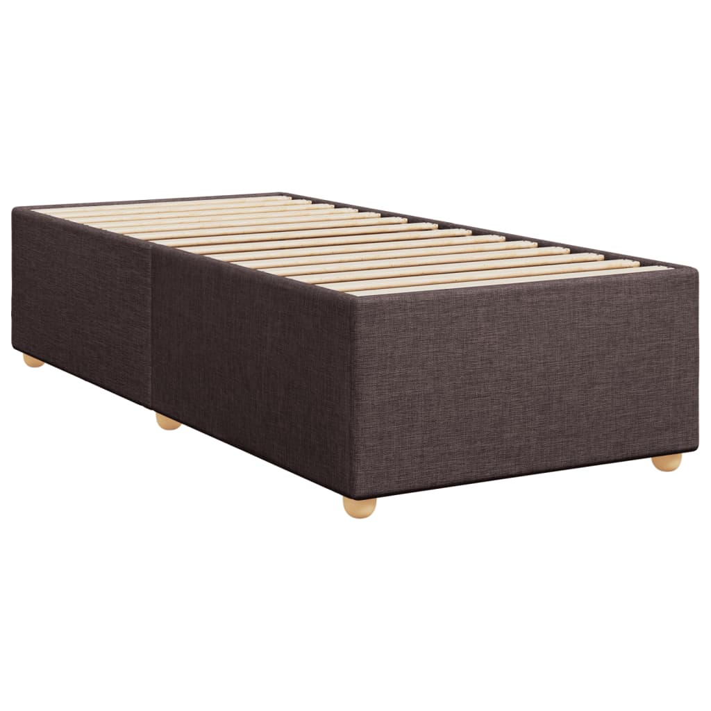 vidaXL Bedframe zonder matras 100x200 cm stof donkerbruin afbeelding