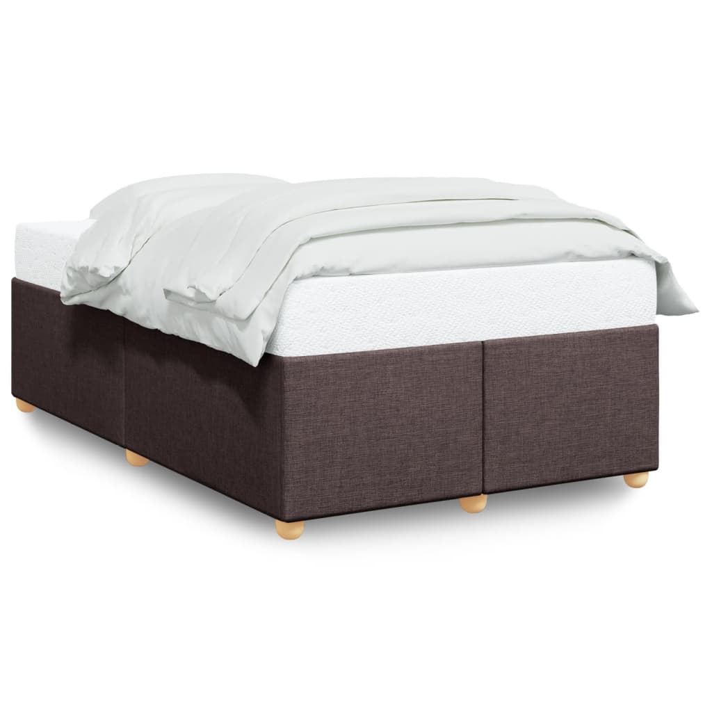 vidaXL Bedframe zonder matras 120x190 cm stof donkerbruin bruin, foto 3